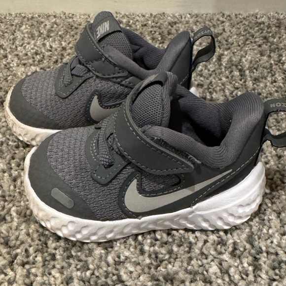 Nike Other - Nike Kids Dark Gray and White Sneakers